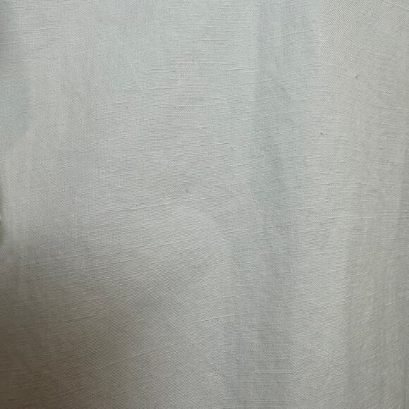 J. McLaughlin Athena Linen Blouse White Sleeveless Top Ruffle V Neck Tank Small - Picture 9 of 10